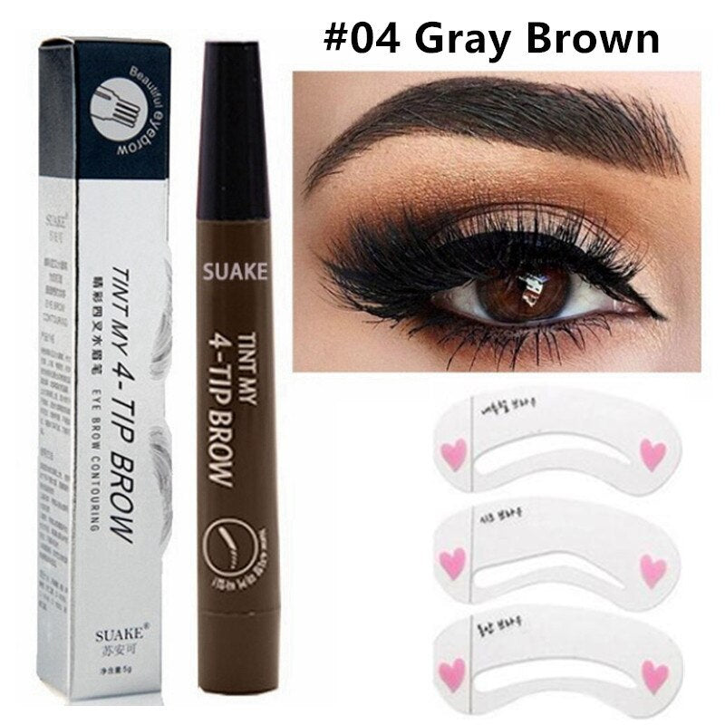 3D 5 Color Waterproof Natural Eyebrow Pencil